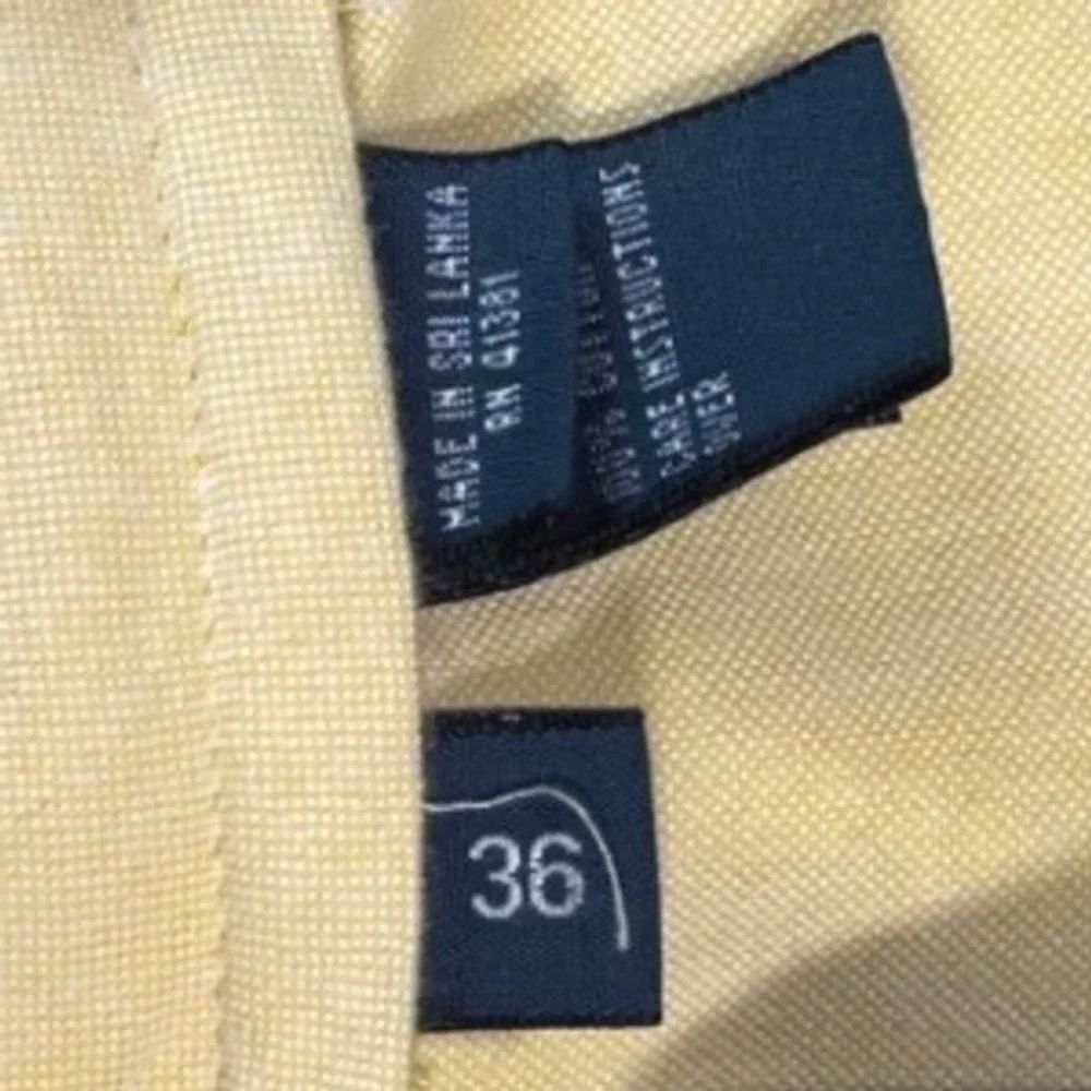 Polo Ralph Lauren Mens Yellow Chino Shorts Size 36 Cotton Classic Fit Flat Front